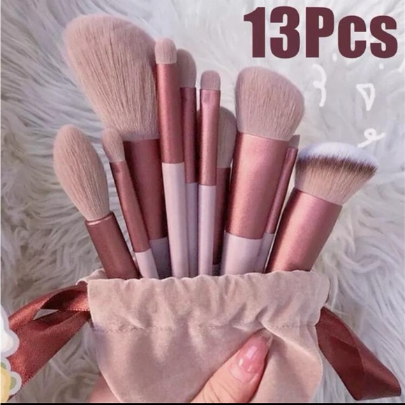 3/ $36 Khaki 13pcs Soft Makeup Brushes Set Eyeliner Eye Shadow Brush - Picture 2 of 3